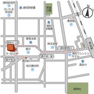 北関東事務所地図